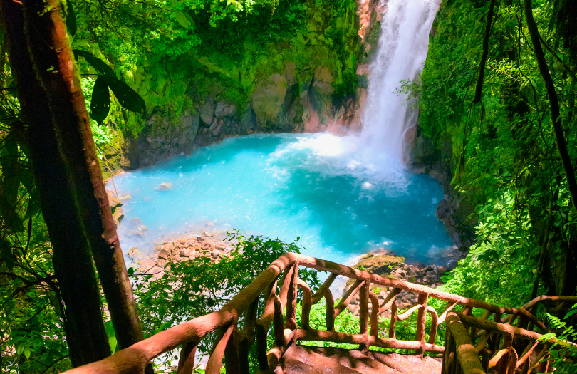 A waterfall in Costa Rica.