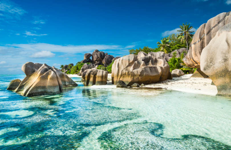 A beach in The Seychelles